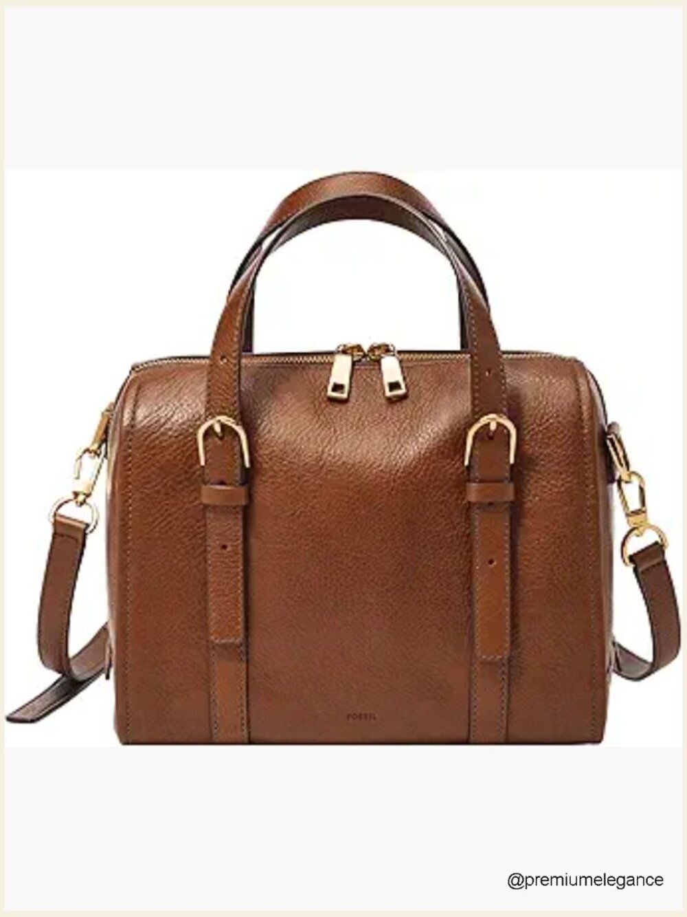 LiteHide Leather Satchel Crossbody Bag with Adjustable Strap